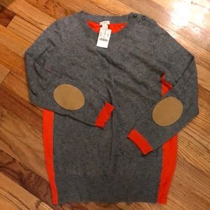NWT J. Crew Colorblock Sweater with Elbow Patches